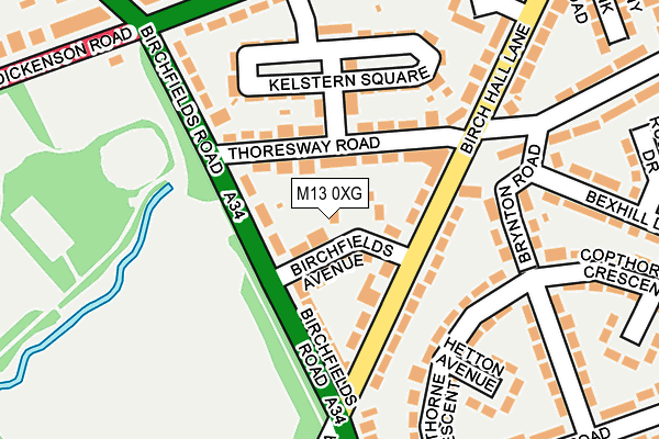 M13 0XG map - OS OpenMap – Local (Ordnance Survey) M13 0XG map - OS OpenMap – Local (Ordnance Survey)
