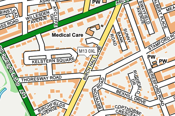 M13 0XL map - OS OpenMap – Local (Ordnance Survey) M13 0XL map - OS OpenMap – Local (Ordnance Survey)