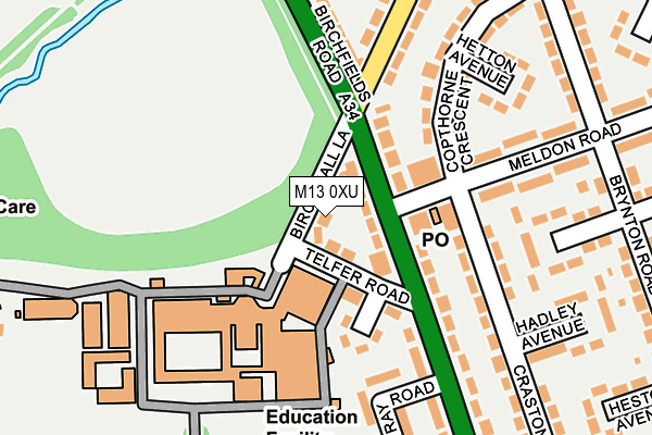 M13 0XU map - OS OpenMap – Local (Ordnance Survey) M13 0XU map - OS OpenMap – Local (Ordnance Survey)