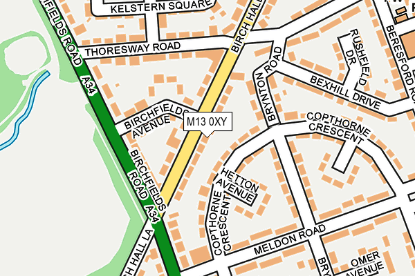 M13 0XY map - OS OpenMap – Local (Ordnance Survey) M13 0XY map - OS OpenMap – Local (Ordnance Survey)
