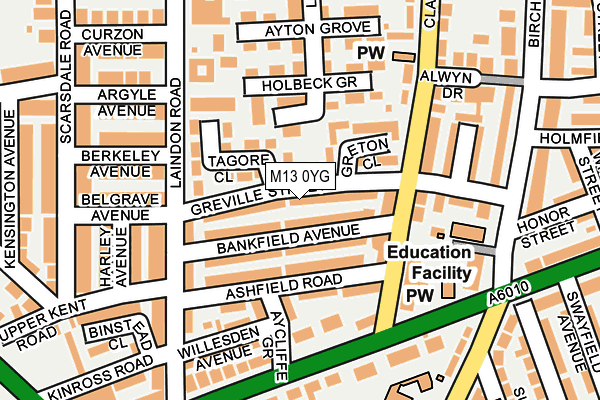 M13 0YG map - OS OpenMap – Local (Ordnance Survey) M13 0YG map - OS OpenMap – Local (Ordnance Survey)