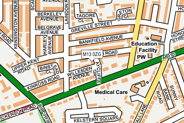 M13 0ZG map - OS OpenMap – Local (Ordnance Survey) M13 0ZG map - OS OpenMap – Local (Ordnance Survey)