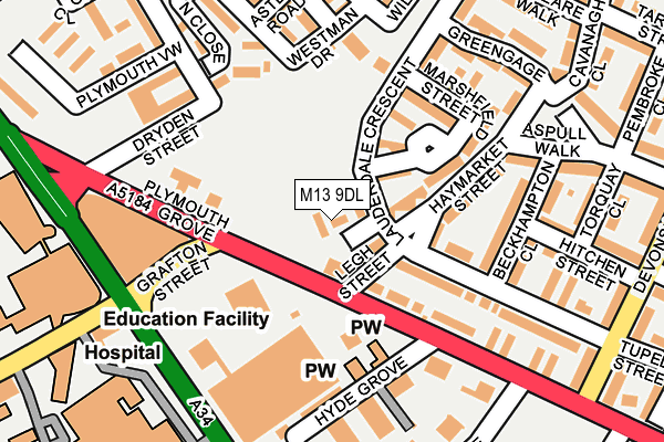 M13 9DL map - OS OpenMap – Local (Ordnance Survey) M13 9DL map - OS OpenMap – Local (Ordnance Survey)