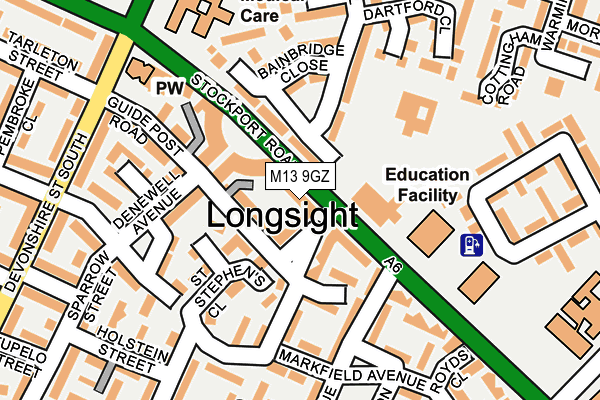 M13 9GZ map - OS OpenMap – Local (Ordnance Survey) M13 9GZ map - OS OpenMap – Local (Ordnance Survey)