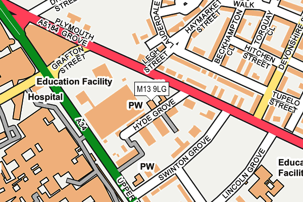 M13 9LG map - OS OpenMap – Local (Ordnance Survey) M13 9LG map - OS OpenMap – Local (Ordnance Survey)