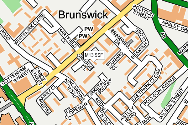 M13 9SF map - OS OpenMap – Local (Ordnance Survey) M13 9SF map - OS OpenMap – Local (Ordnance Survey)
