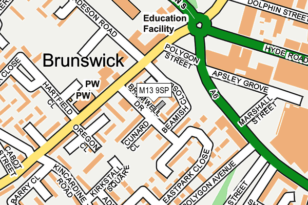 M13 9SP map - OS OpenMap – Local (Ordnance Survey) M13 9SP map - OS OpenMap – Local (Ordnance Survey)