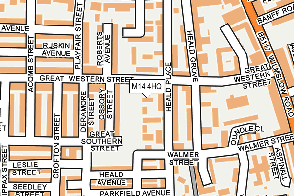 M14 4HQ map - OS OpenMap – Local (Ordnance Survey) M14 4HQ map - OS OpenMap – Local (Ordnance Survey)