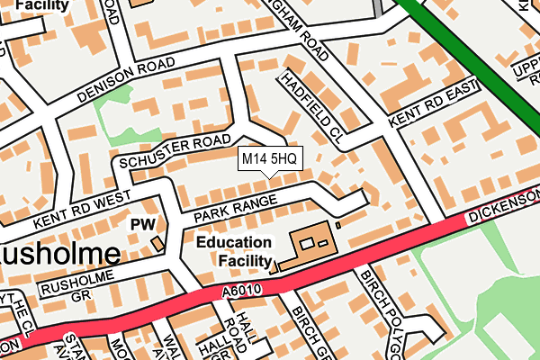 M14 5HQ map - OS OpenMap – Local (Ordnance Survey) M14 5HQ map - OS OpenMap – Local (Ordnance Survey)