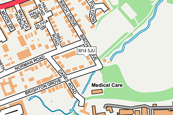 M14 5JU map - OS OpenMap – Local (Ordnance Survey) M14 5JU map - OS OpenMap – Local (Ordnance Survey)