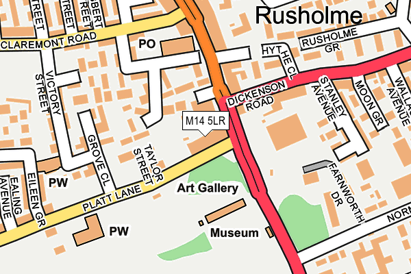 M14 5LR map - OS OpenMap – Local (Ordnance Survey) M14 5LR map - OS OpenMap – Local (Ordnance Survey)