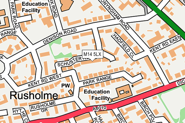 M14 5LX map - OS OpenMap – Local (Ordnance Survey) M14 5LX map - OS OpenMap – Local (Ordnance Survey)