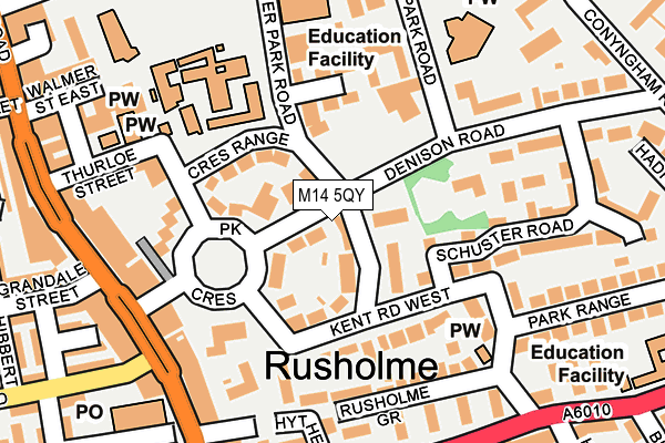 M14 5QY map - OS OpenMap – Local (Ordnance Survey) M14 5QY map - OS OpenMap – Local (Ordnance Survey)