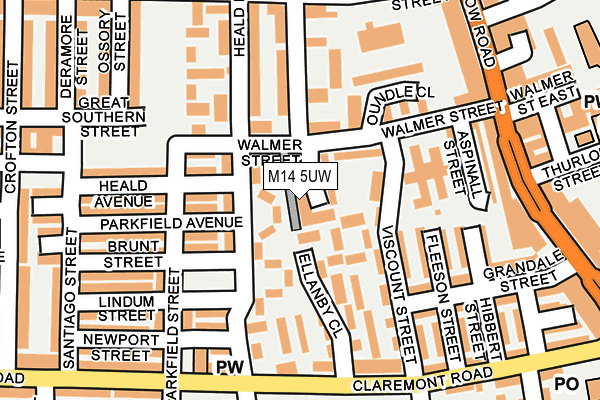 M14 5UW map - OS OpenMap – Local (Ordnance Survey) M14 5UW map - OS OpenMap – Local (Ordnance Survey)