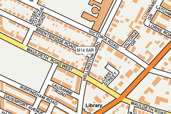 M14 6AR map - OS OpenMap – Local (Ordnance Survey) M14 6AR map - OS OpenMap – Local (Ordnance Survey)