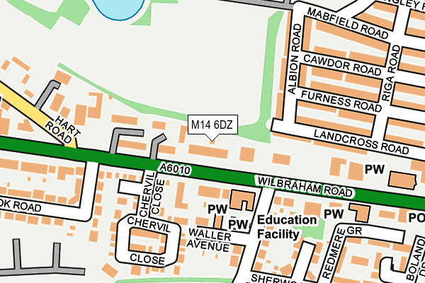 M14 6DZ map - OS OpenMap – Local (Ordnance Survey) M14 6DZ map - OS OpenMap – Local (Ordnance Survey)