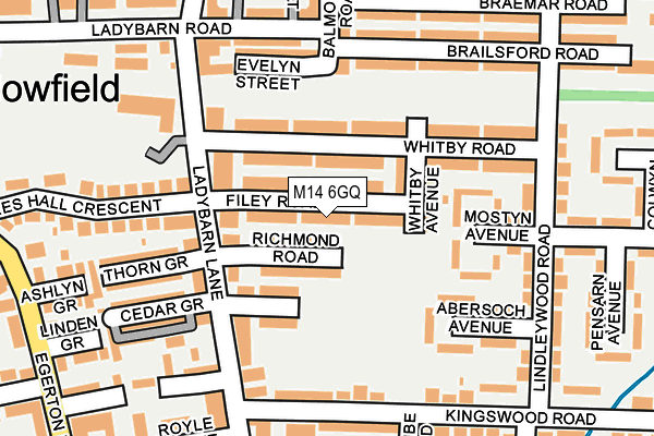 M14 6GQ map - OS OpenMap – Local (Ordnance Survey) M14 6GQ map - OS OpenMap – Local (Ordnance Survey)