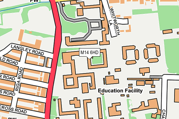 M14 6HD map - OS OpenMap – Local (Ordnance Survey) M14 6HD map - OS OpenMap – Local (Ordnance Survey)