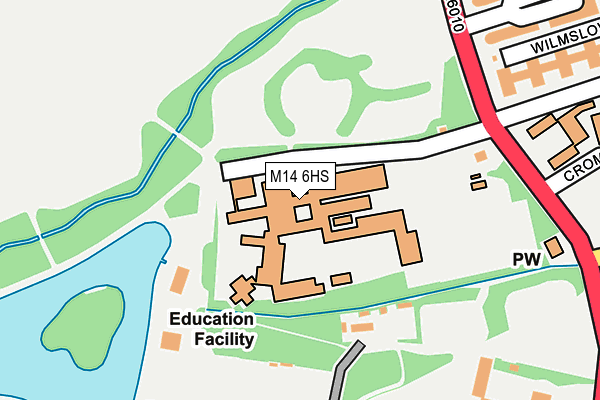 M14 6HS map - OS OpenMap – Local (Ordnance Survey) M14 6HS map - OS OpenMap – Local (Ordnance Survey)