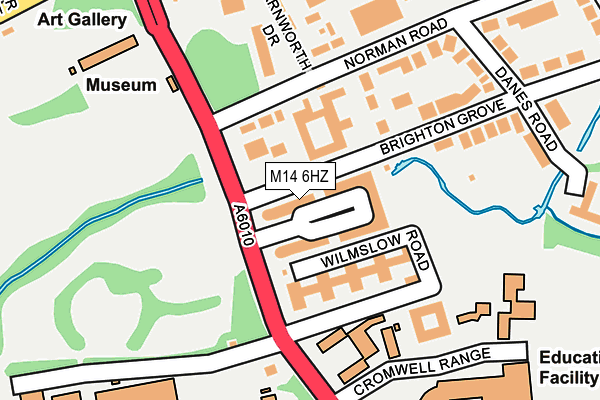 M14 6HZ map - OS OpenMap – Local (Ordnance Survey) M14 6HZ map - OS OpenMap – Local (Ordnance Survey)