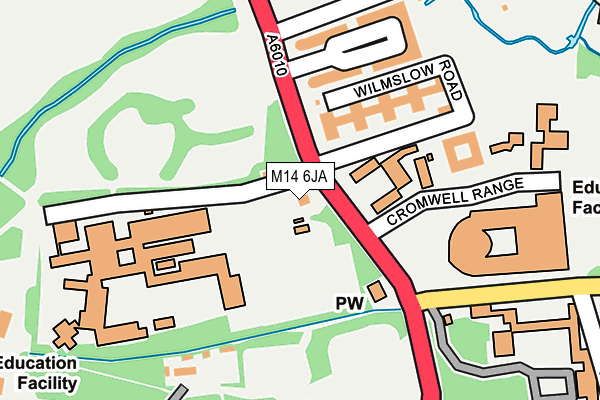 M14 6JA map - OS OpenMap – Local (Ordnance Survey) M14 6JA map - OS OpenMap – Local (Ordnance Survey)