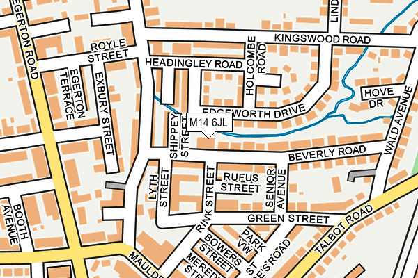 M14 6JL map - OS OpenMap – Local (Ordnance Survey) M14 6JL map - OS OpenMap – Local (Ordnance Survey)
