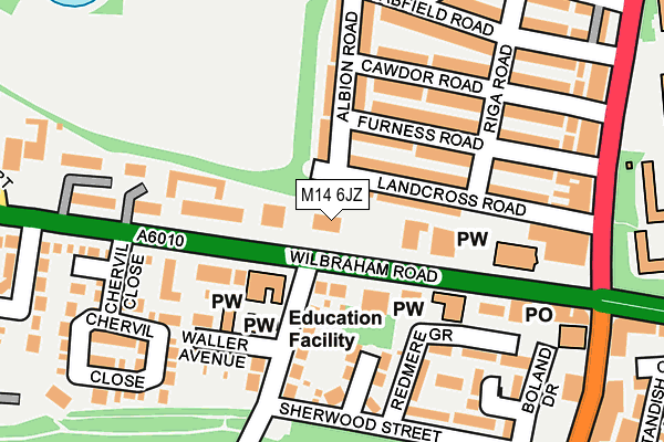M14 6JZ map - OS OpenMap – Local (Ordnance Survey) M14 6JZ map - OS OpenMap – Local (Ordnance Survey)