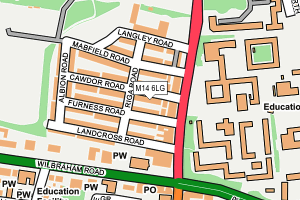M14 6LG map - OS OpenMap – Local (Ordnance Survey) M14 6LG map - OS OpenMap – Local (Ordnance Survey)