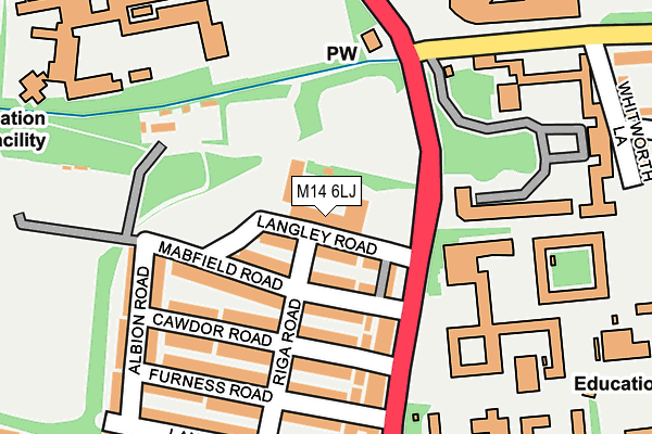 M14 6LJ map - OS OpenMap – Local (Ordnance Survey) M14 6LJ map - OS OpenMap – Local (Ordnance Survey)