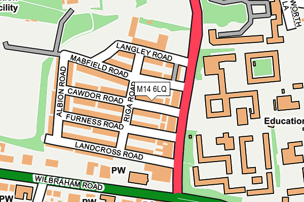 M14 6LQ map - OS OpenMap – Local (Ordnance Survey) M14 6LQ map - OS OpenMap – Local (Ordnance Survey)