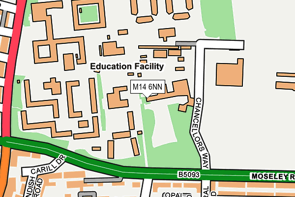 M14 6NN map - OS OpenMap – Local (Ordnance Survey) M14 6NN map - OS OpenMap – Local (Ordnance Survey)