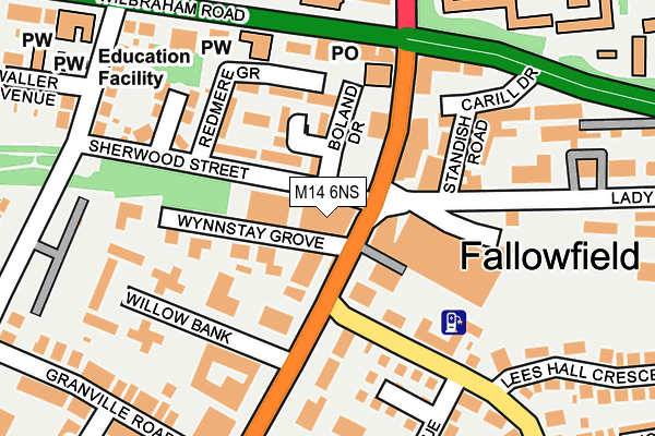 M14 6NS map - OS OpenMap – Local (Ordnance Survey) M14 6NS map - OS OpenMap – Local (Ordnance Survey)