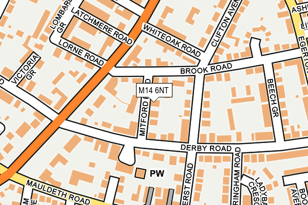 M14 6NT map - OS OpenMap – Local (Ordnance Survey) M14 6NT map - OS OpenMap – Local (Ordnance Survey)