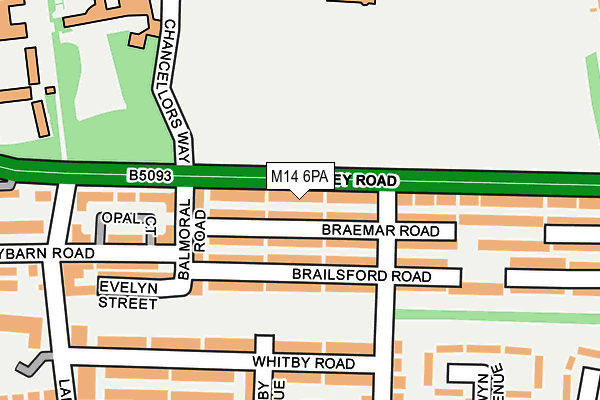 M14 6PA map - OS OpenMap – Local (Ordnance Survey) M14 6PA map - OS OpenMap – Local (Ordnance Survey)