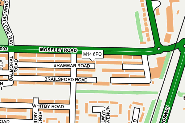 M14 6PQ map - OS OpenMap – Local (Ordnance Survey) M14 6PQ map - OS OpenMap – Local (Ordnance Survey)