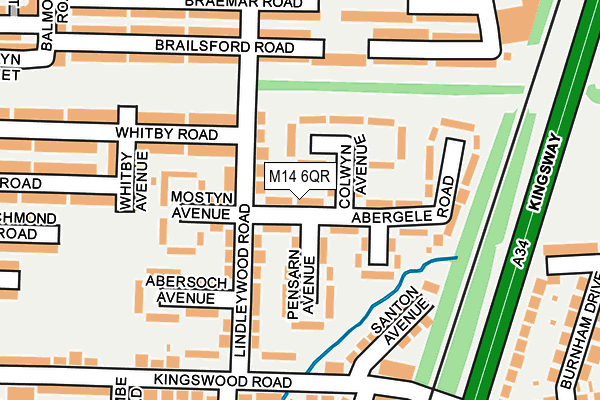 M14 6QR map - OS OpenMap – Local (Ordnance Survey) M14 6QR map - OS OpenMap – Local (Ordnance Survey)