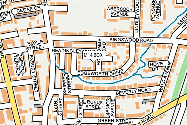 M14 6QX map - OS OpenMap – Local (Ordnance Survey) M14 6QX map - OS OpenMap – Local (Ordnance Survey)
