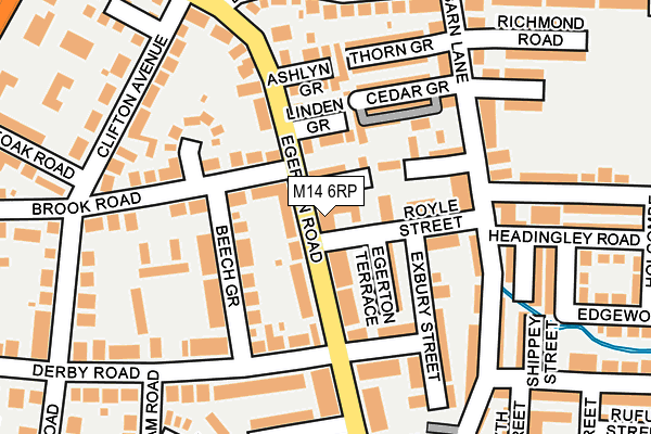 M14 6RP map - OS OpenMap – Local (Ordnance Survey) M14 6RP map - OS OpenMap – Local (Ordnance Survey)