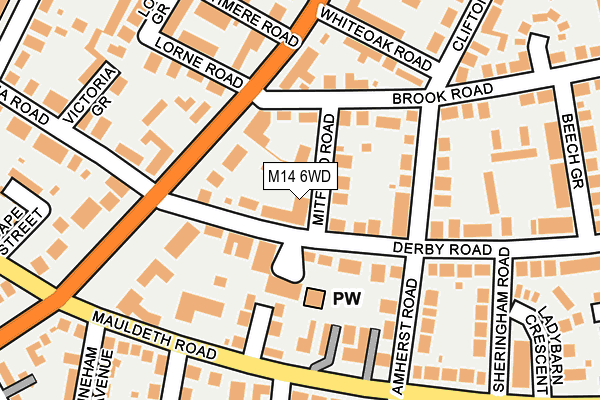 M14 6WD map - OS OpenMap – Local (Ordnance Survey) M14 6WD map - OS OpenMap – Local (Ordnance Survey)