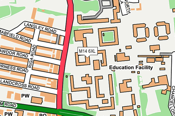 M14 6XL map - OS OpenMap – Local (Ordnance Survey) M14 6XL map - OS OpenMap – Local (Ordnance Survey)