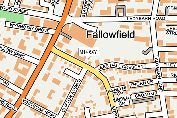 M14 6XY map - OS OpenMap – Local (Ordnance Survey) M14 6XY map - OS OpenMap – Local (Ordnance Survey)