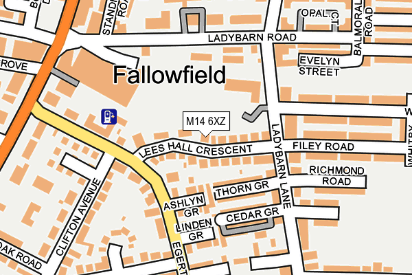 M14 6XZ map - OS OpenMap – Local (Ordnance Survey) M14 6XZ map - OS OpenMap – Local (Ordnance Survey)