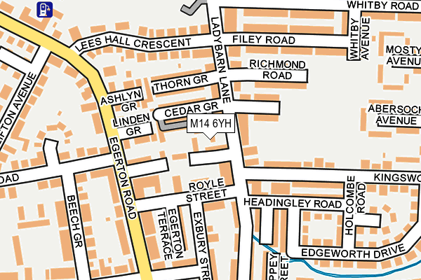 M14 6YH map - OS OpenMap – Local (Ordnance Survey) M14 6YH map - OS OpenMap – Local (Ordnance Survey)