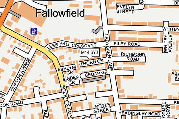 M14 6YJ map - OS OpenMap – Local (Ordnance Survey) M14 6YJ map - OS OpenMap – Local (Ordnance Survey)