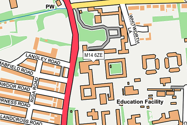 M14 6ZE map - OS OpenMap – Local (Ordnance Survey) M14 6ZE map - OS OpenMap – Local (Ordnance Survey)