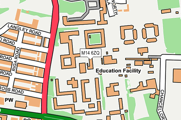 M14 6ZQ map - OS OpenMap – Local (Ordnance Survey) M14 6ZQ map - OS OpenMap – Local (Ordnance Survey)
