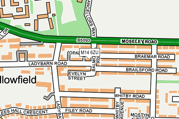 M14 6ZU map - OS OpenMap – Local (Ordnance Survey) M14 6ZU map - OS OpenMap – Local (Ordnance Survey)