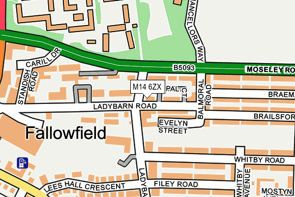 M14 6ZX map - OS OpenMap – Local (Ordnance Survey) M14 6ZX map - OS OpenMap – Local (Ordnance Survey)