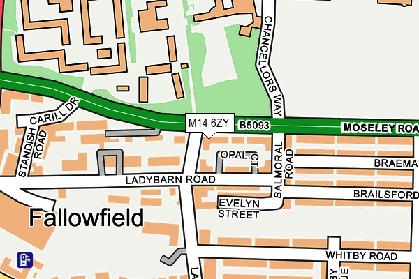 M14 6ZY map - OS OpenMap – Local (Ordnance Survey) M14 6ZY map - OS OpenMap – Local (Ordnance Survey)