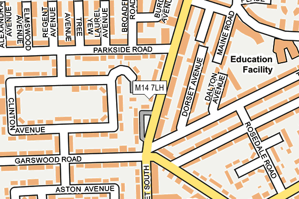 M14 7LH map - OS OpenMap – Local (Ordnance Survey) M14 7LH map - OS OpenMap – Local (Ordnance Survey)